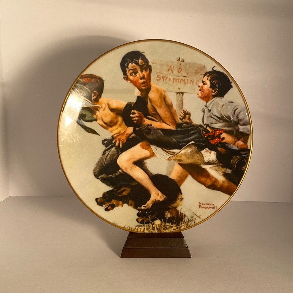Norman Rockwell “No Swimming” Collector’s Plate
